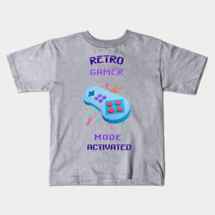 retro gamer geeky Kids T-Shirt